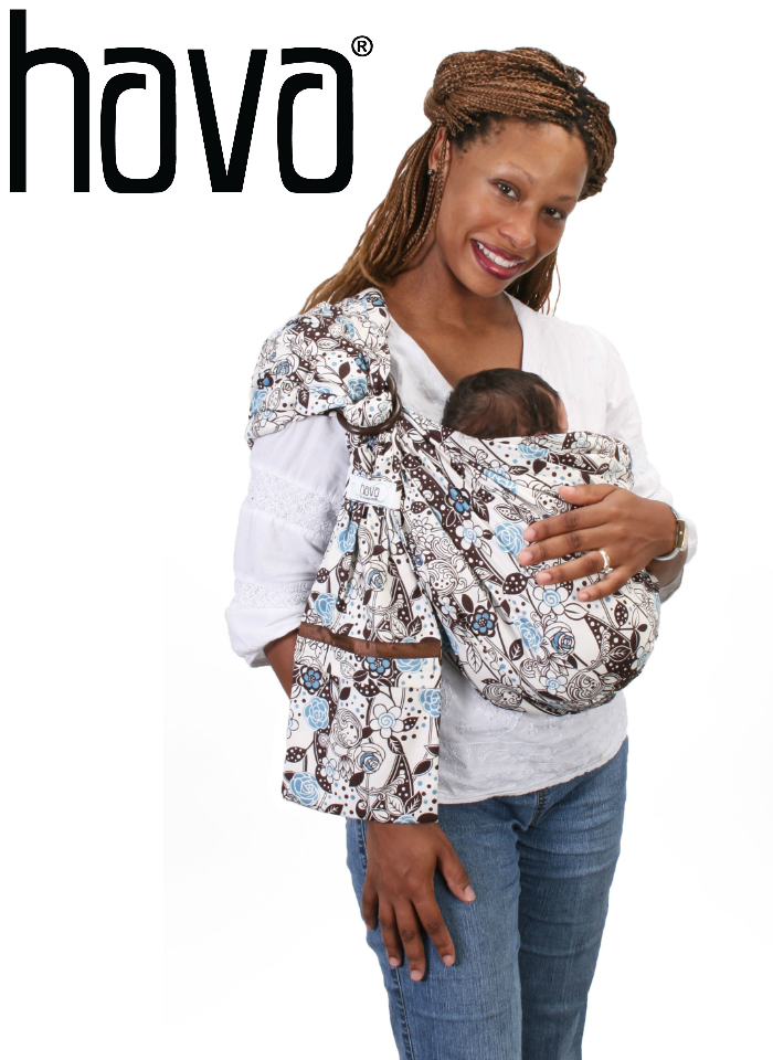 Mom holding baby with Hava accesory. 30 days of giveaway series