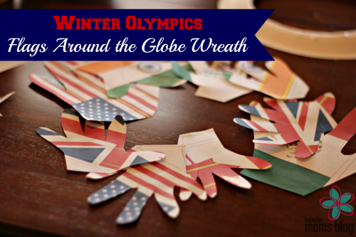 Winter Olympics Flags Around the Globe Wreath