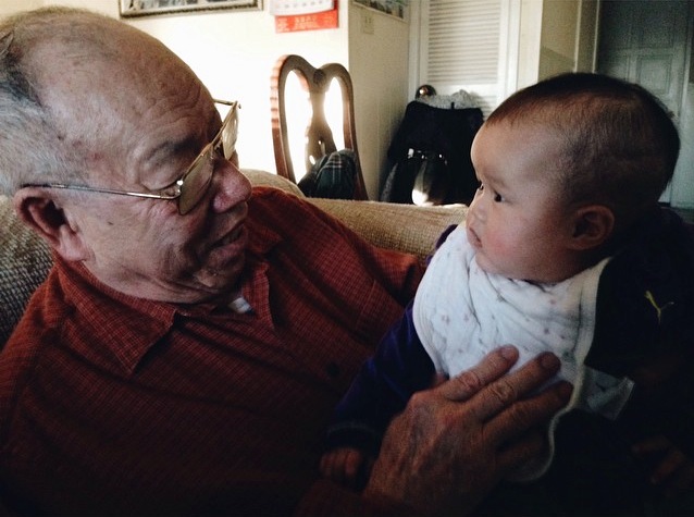 Kara with her maternal great-grandfather