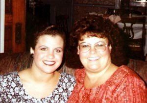 My mom and I, circa 1990