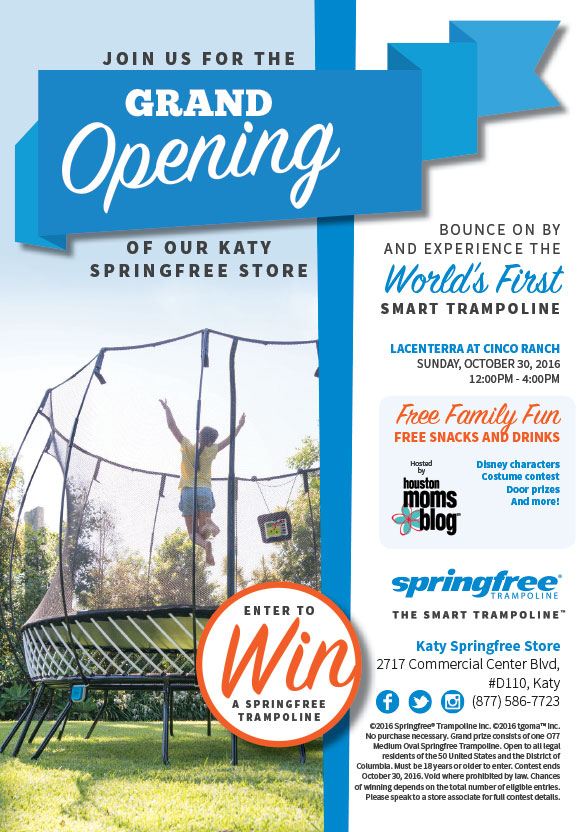 You're Invited... Springfree Trampoline's Grand Opening! | Houston Moms Blog