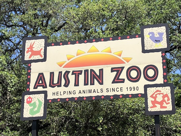 Austin Zoo sign. 