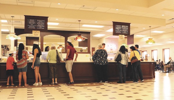 Blue Bell Creamery front counter. 