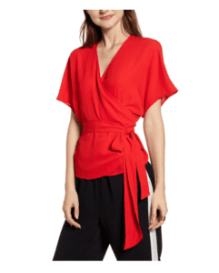 chelsea28 wrap style top red