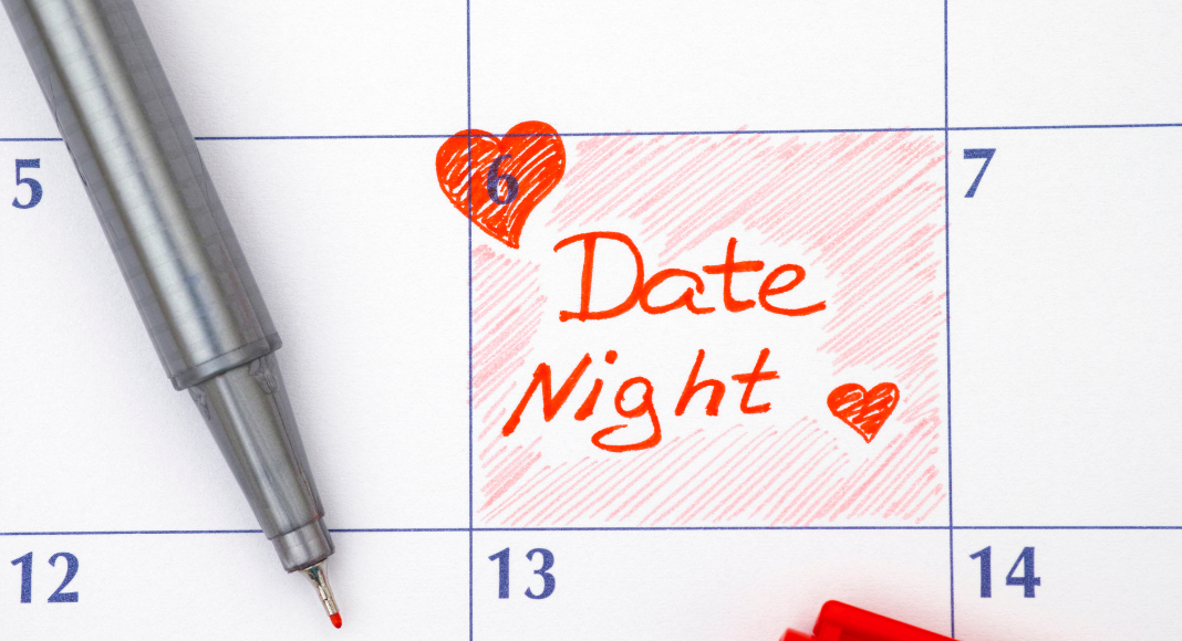 calendar with "Date Night" on it