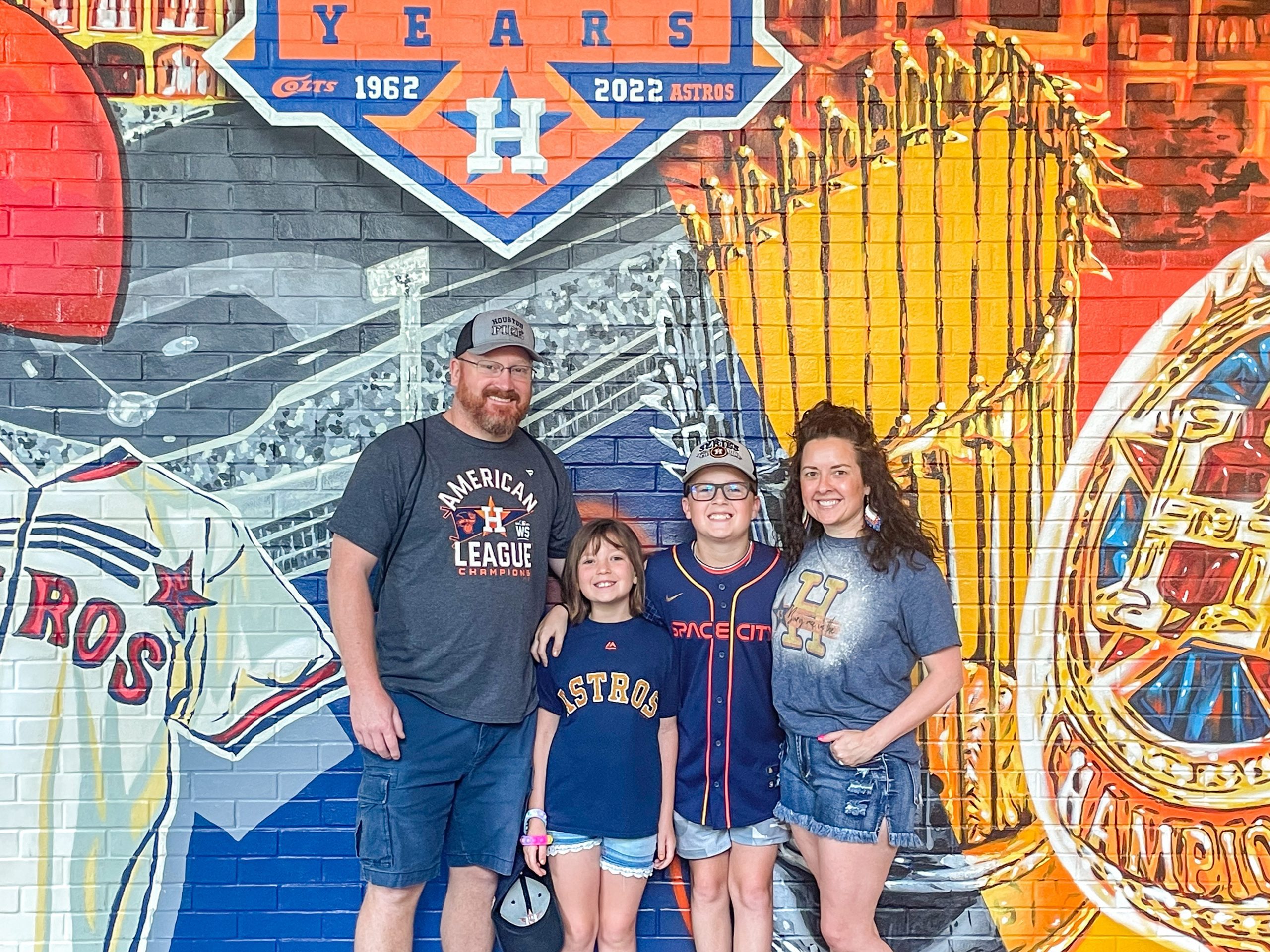 Family at Houston Astros game