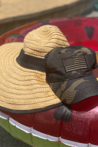 beach hat and baseball cap