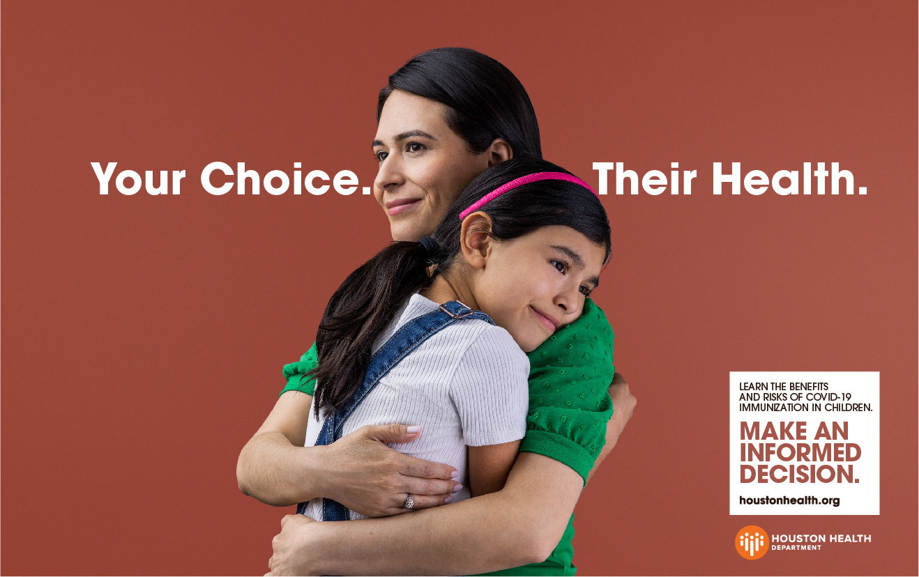 woman hugging child saying your choice their health