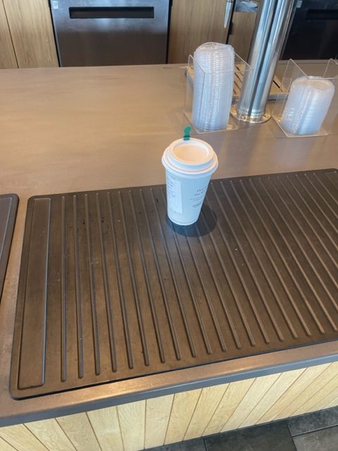 Starbucks drink on counter
