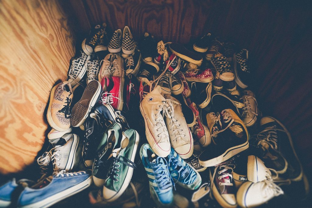 closet full of shoes