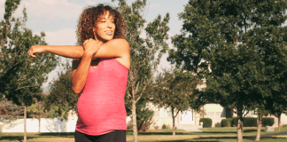 Headed into Fall with a Final Fit Friday woman exercising outdoors