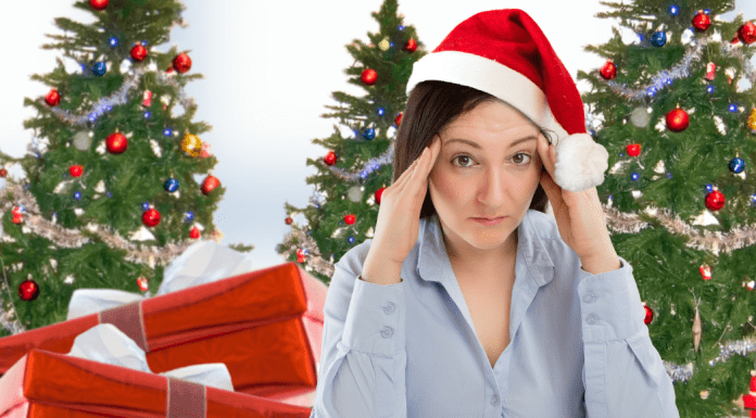 woman dealing with holiday stress