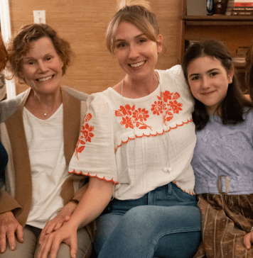 cast members of Are You There God It's Me Margaret, the director, and Judy Blume