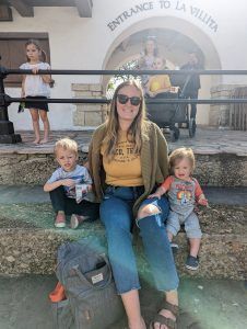 mother and 2 young sons in San Antonio