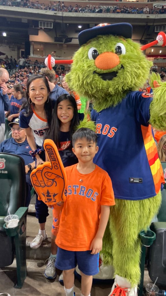 Houston family at Astros game