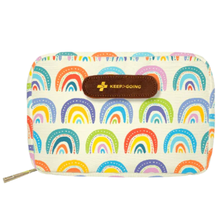 cute first aid kit with rainbow pattern