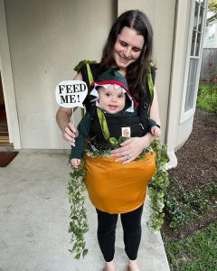 A baby dressed as Audrey II from Little House of Horrors