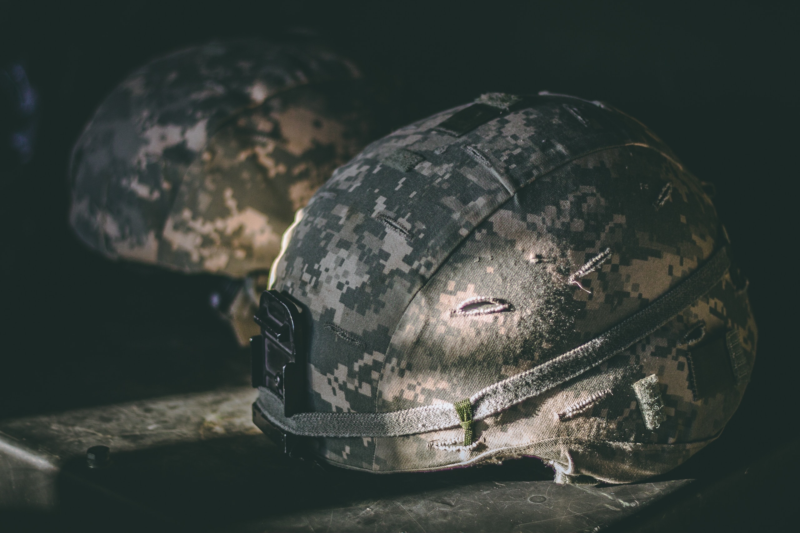 soldiers helmets