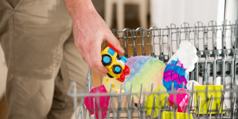 toys in dishwasher for cleaning