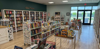 Houston independent bookstore with shelves of books