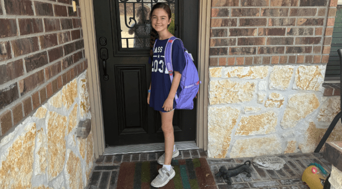 My Hopes for You, On Your First Day of Junior High girl stands by door on her first day of junior high