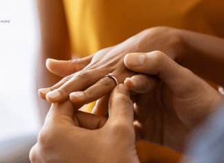 Tales from a Marriage: Great Expectations hand slipping on wedding ring on finger