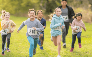 March Family Fun Runs and Tips for a Stress-Free Race Day kids running in field on a fun run
