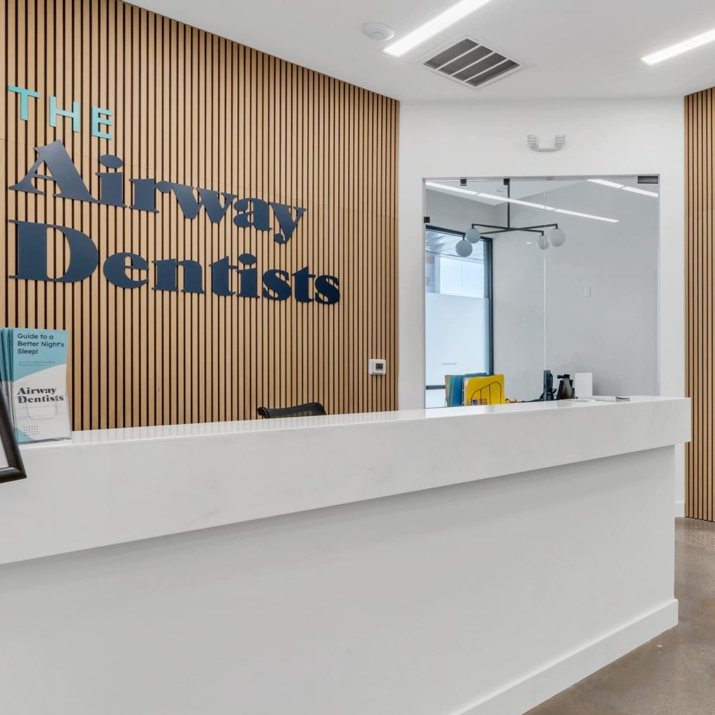 The reception desk at The Airway Dentists