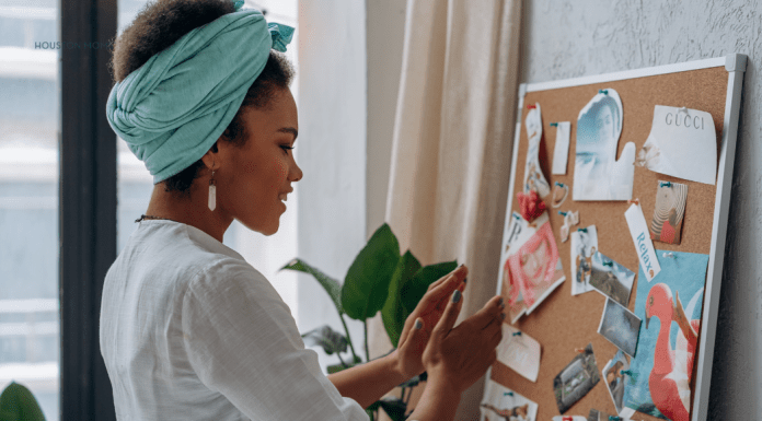 woman vision boarding