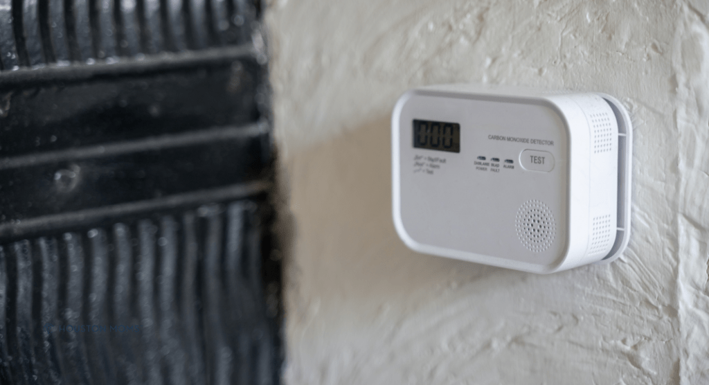 carbon monoxide monitor on wall