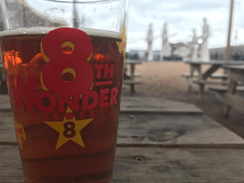 glass of beer from 8th Wonder Brewery