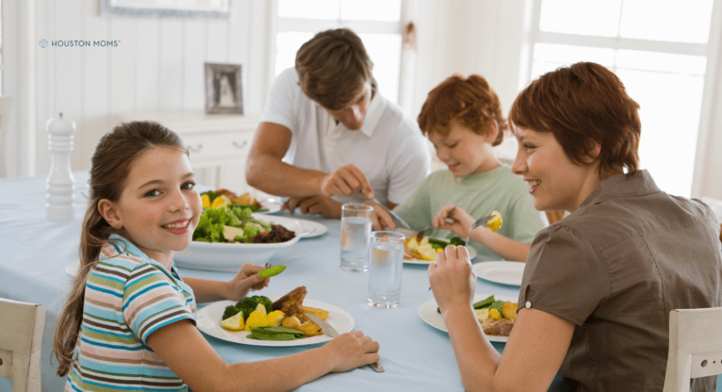 family around dinner table
