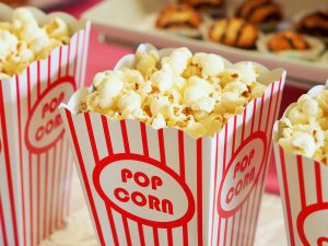 buckets of popcorn