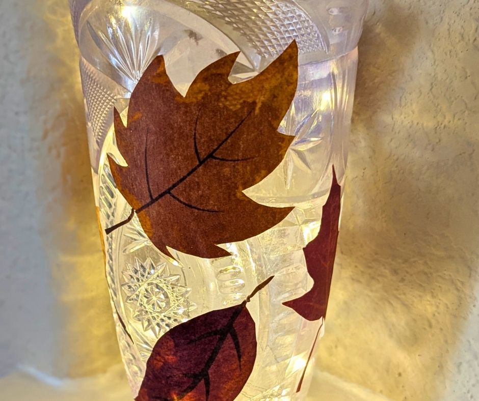 Leaves on vase