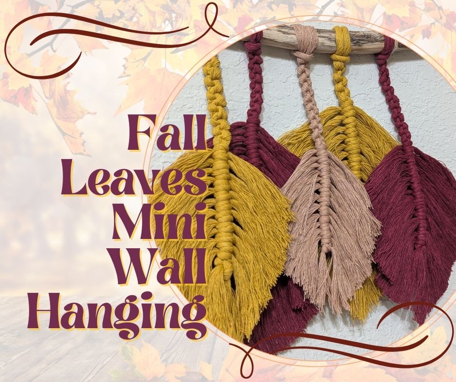 simple fall crafts: fall leaves mini wall hanging