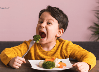 Easy Recipes to Get More Produce on Your Plate child eating a plate of vegetables