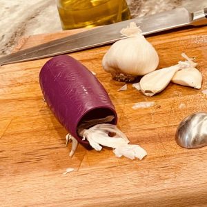cookbook on counter with kitchen gadgets for Thanksgiving prep