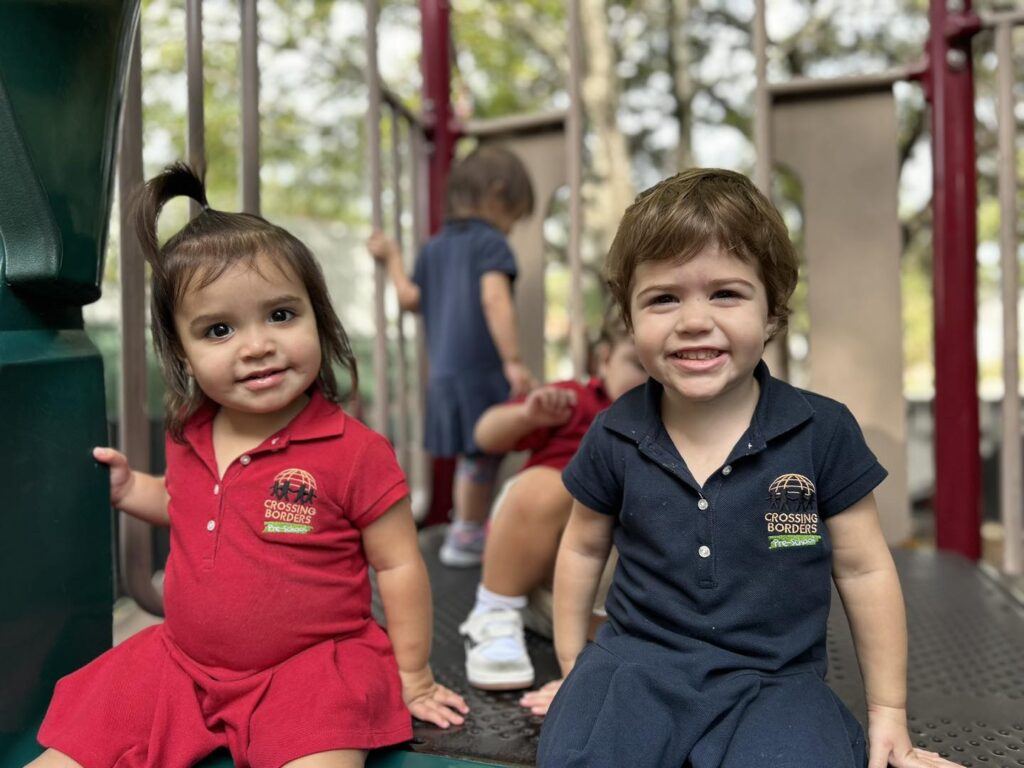 Preschool kids on playground
