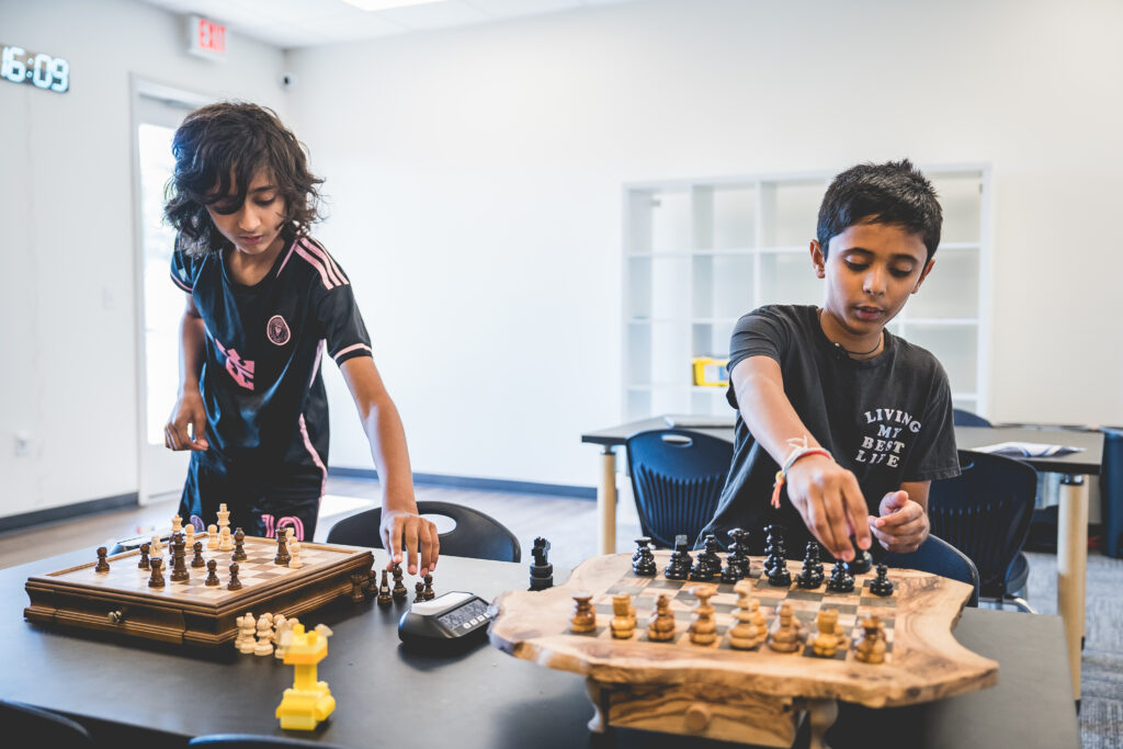 students playing chess