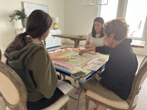 friends playing Mahjong