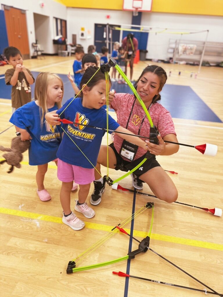 kids doing archery