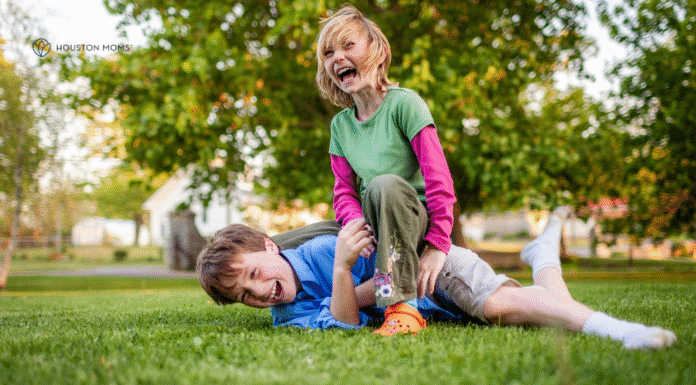 kids playing in yard