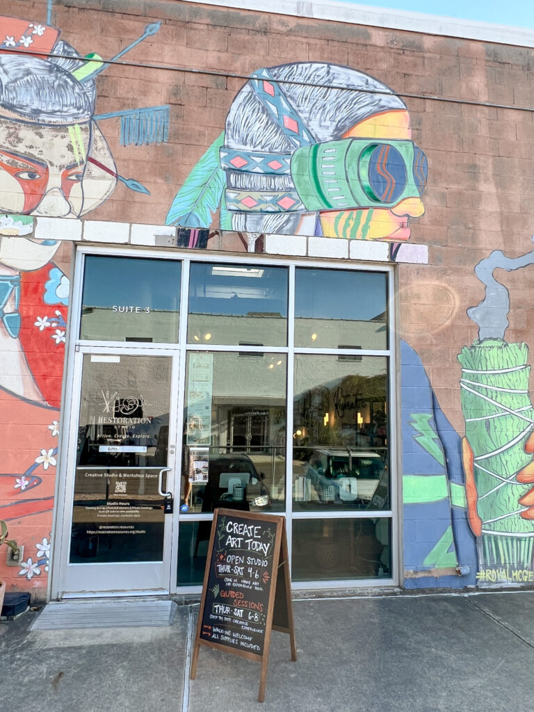 front of Restoration Studio