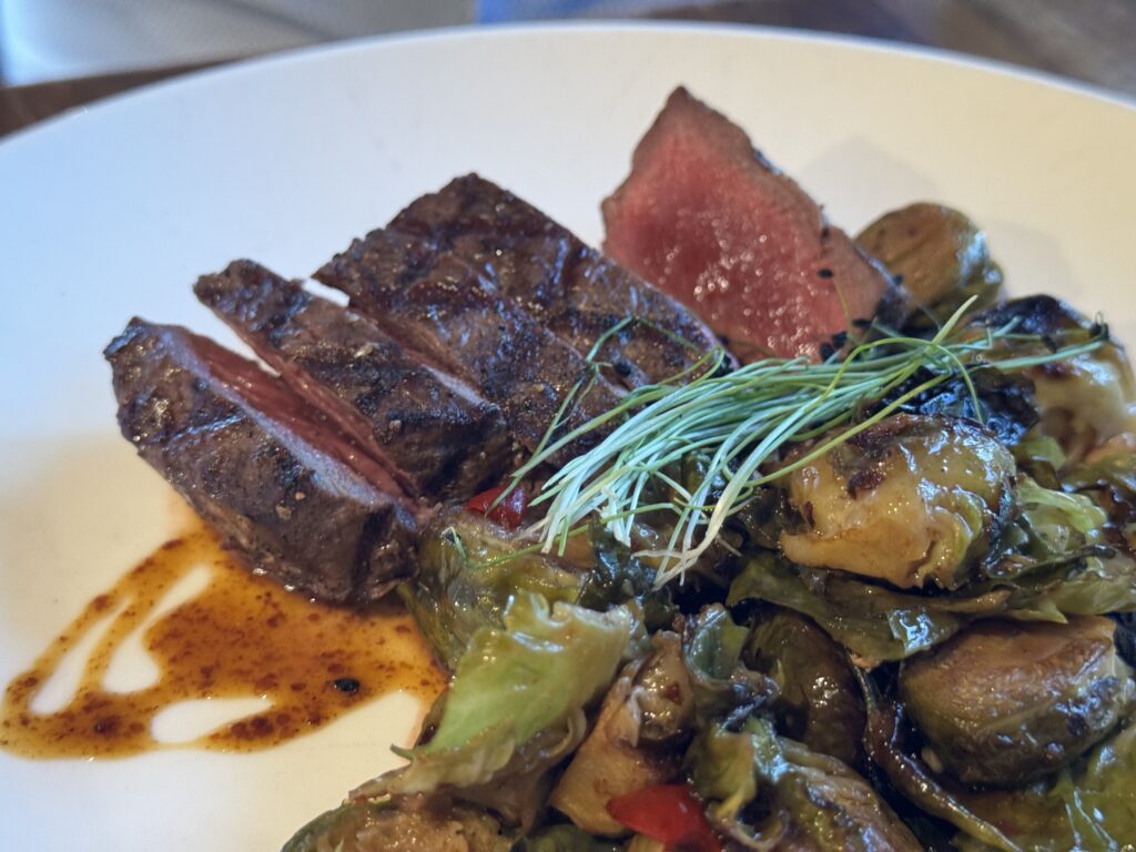 An entree at Rainbow Lodge